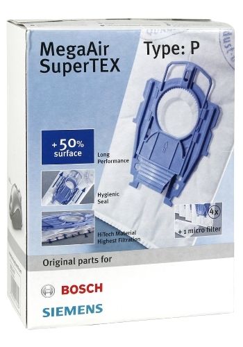 Genuine BOSCH TYPE P MegaAir SuperTex Vacuum Cleaner Bags