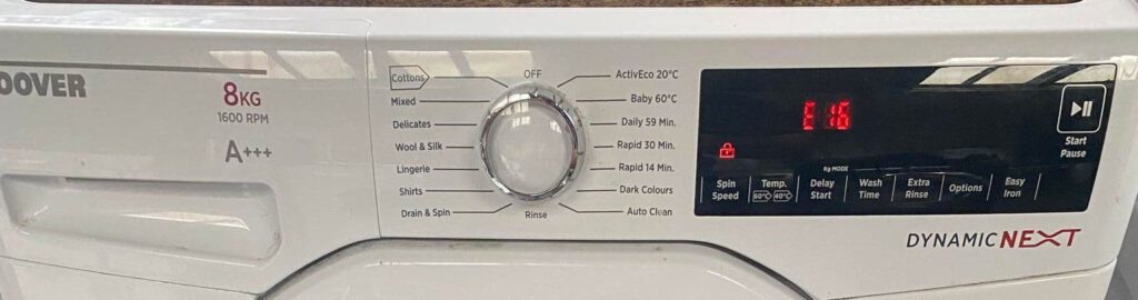 hoover e16 error code