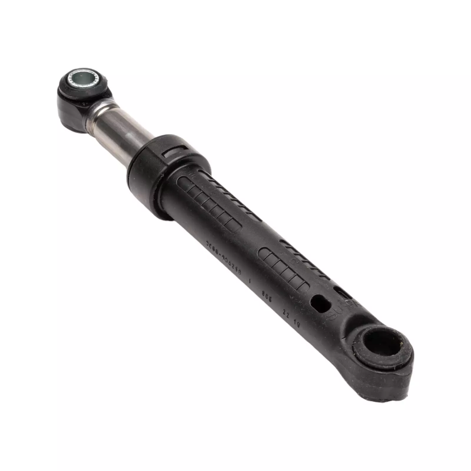 Samsung washing machine suspension leg shock absorber, part DC66-00531C, shown with metal rod and plastic housing