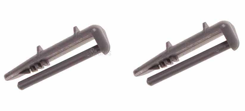 2 Beko Dishwasher Basket Rear Rail Clips